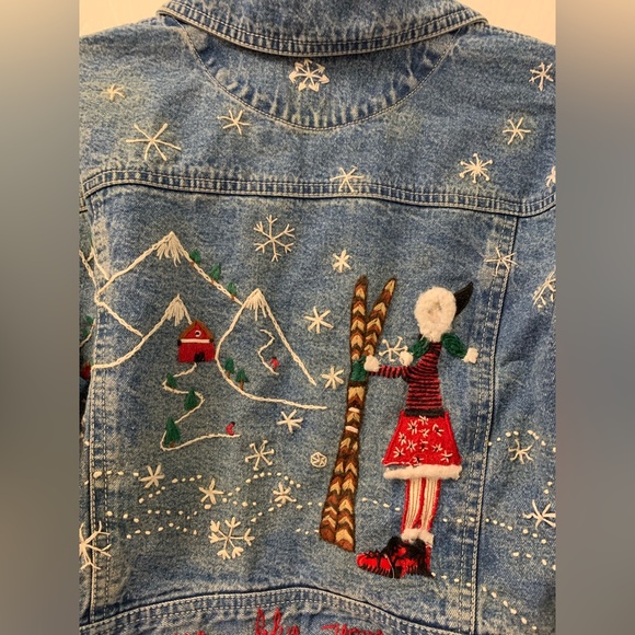 Vintage Y2K Girl’s Gap Embroidered Jean Jacket SZ XL - Picture 7 of 7